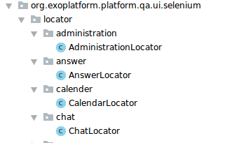 Classes sous le module Selenium