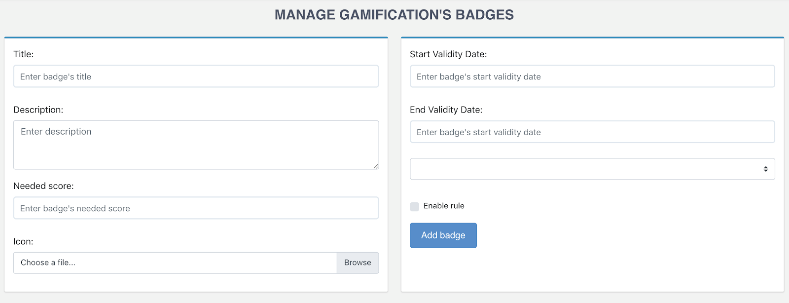 eXo Gamification add-on: Configure Gamification's Badges